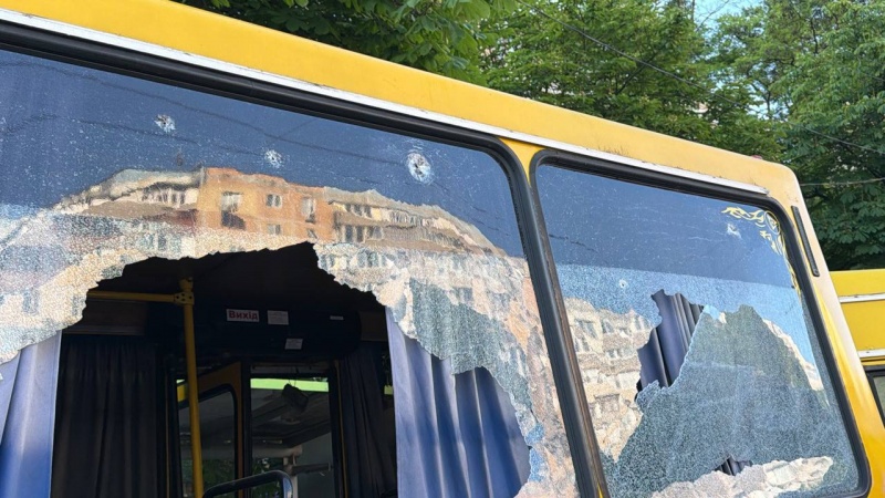 Russian drone strike hits bus stop with people waiting in Ukraine's Odesa