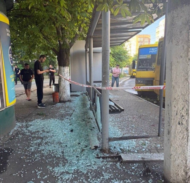 Russian drone strike hits bus stop with people waiting in Ukraine's Odesa