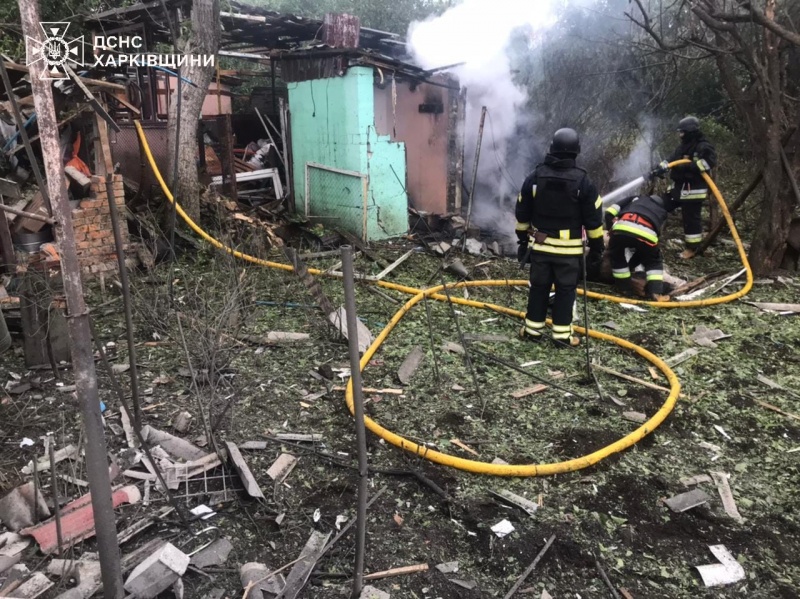Rescuers reveal aftermath footage of Russian airstrike on Derhachi near Kharkiv