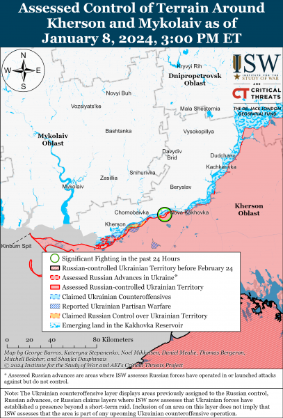 Российские войска незначительно продвинулись к западу от Донецка: карты ISW