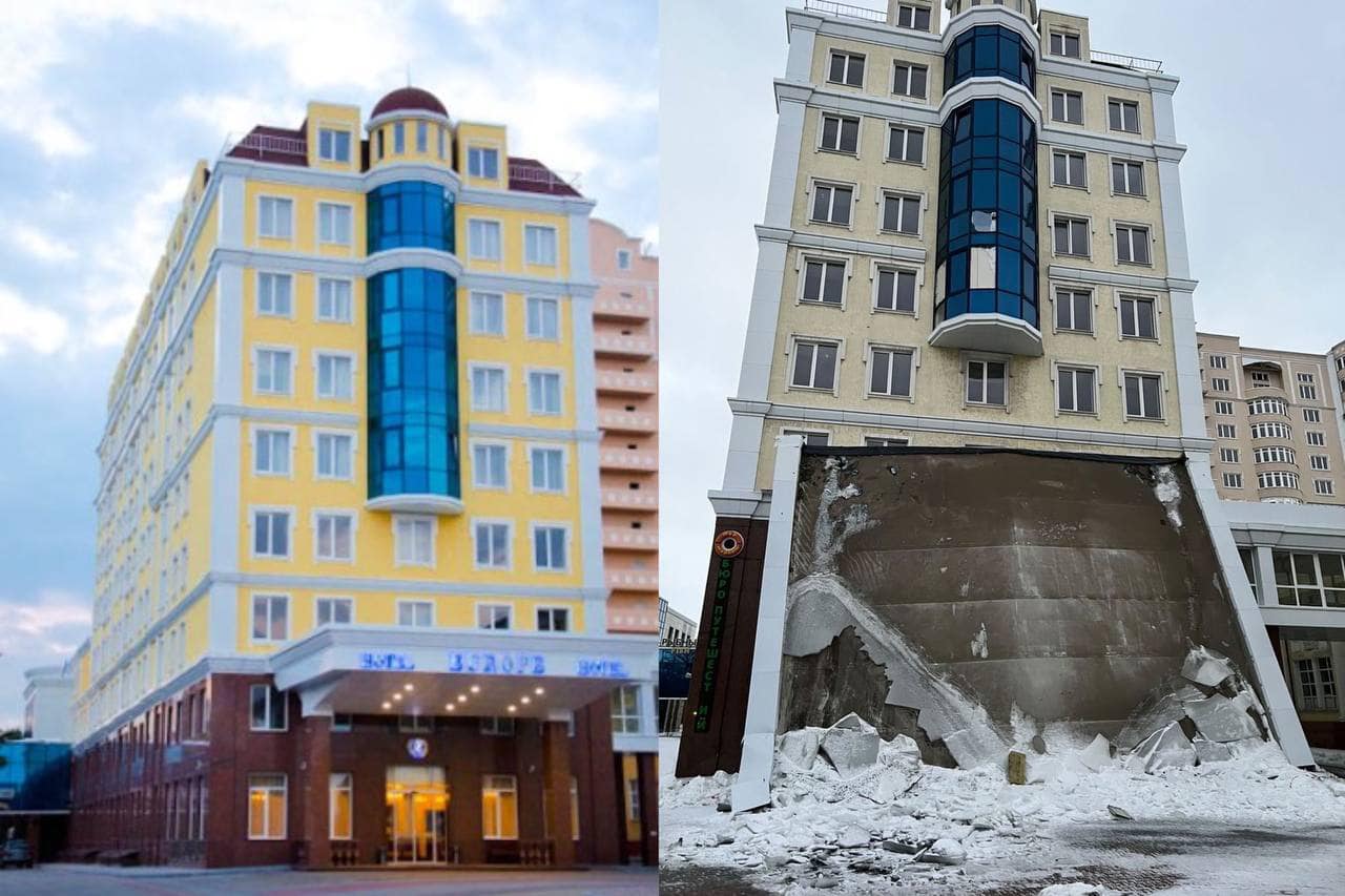 У Донецьку розвалюється відомий готель. Дивіться на фото, що від нього залишилося