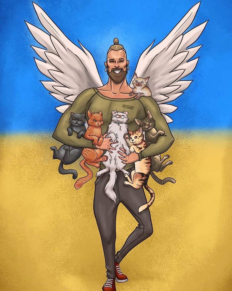 Містер Страйк став справжнім ангелом-рятівником для тварин під Києвом: що про нього відомо