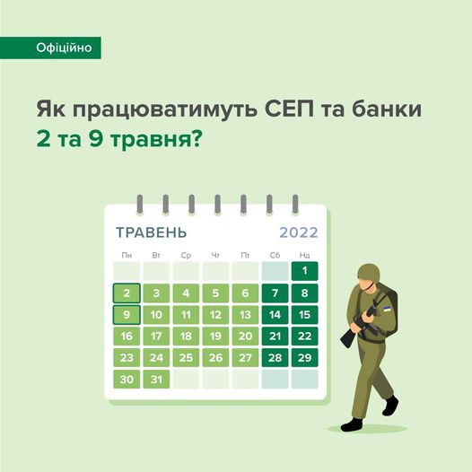 Як банки та система платежів працюватимуть на травневі свята: роз'яснення НБУ