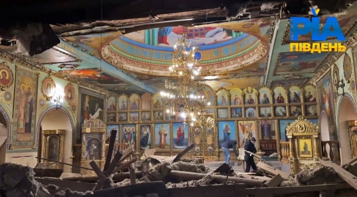 Zaporizhzhia cathedral heavily damaged in Russian missile strike
