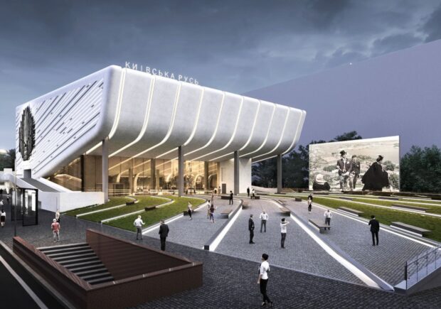 Знаменитый киевский кинотеатр разваливается на глазах: облицовка крушит авто под зданием (видео)