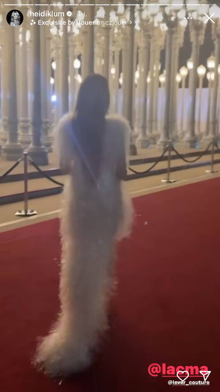Гайди Клум на вечеринке в Лос-Анджелесе поразила платьем от украинского бренда (фото)