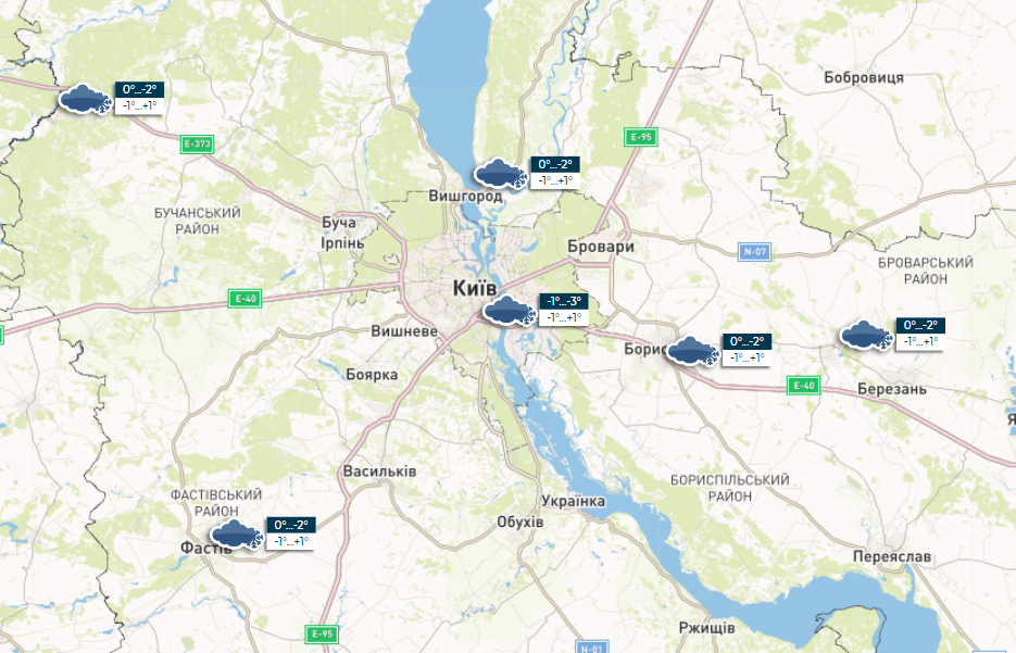 Погода удивит. В Украине сегодня мокрый снег, но местами до +7