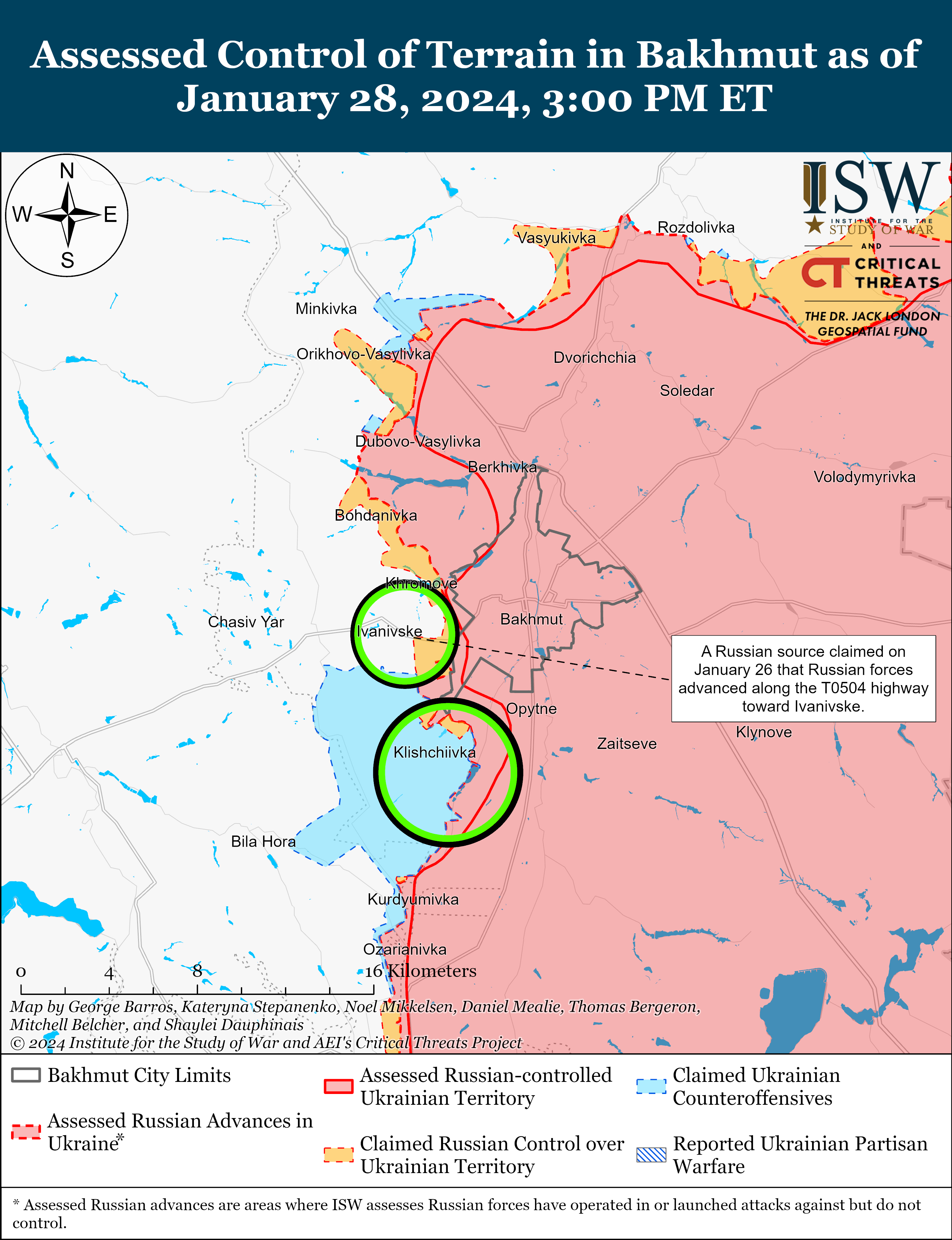 Російські війська постійно змінюють свою тактику на Авдіївському напрямі: карти ISW