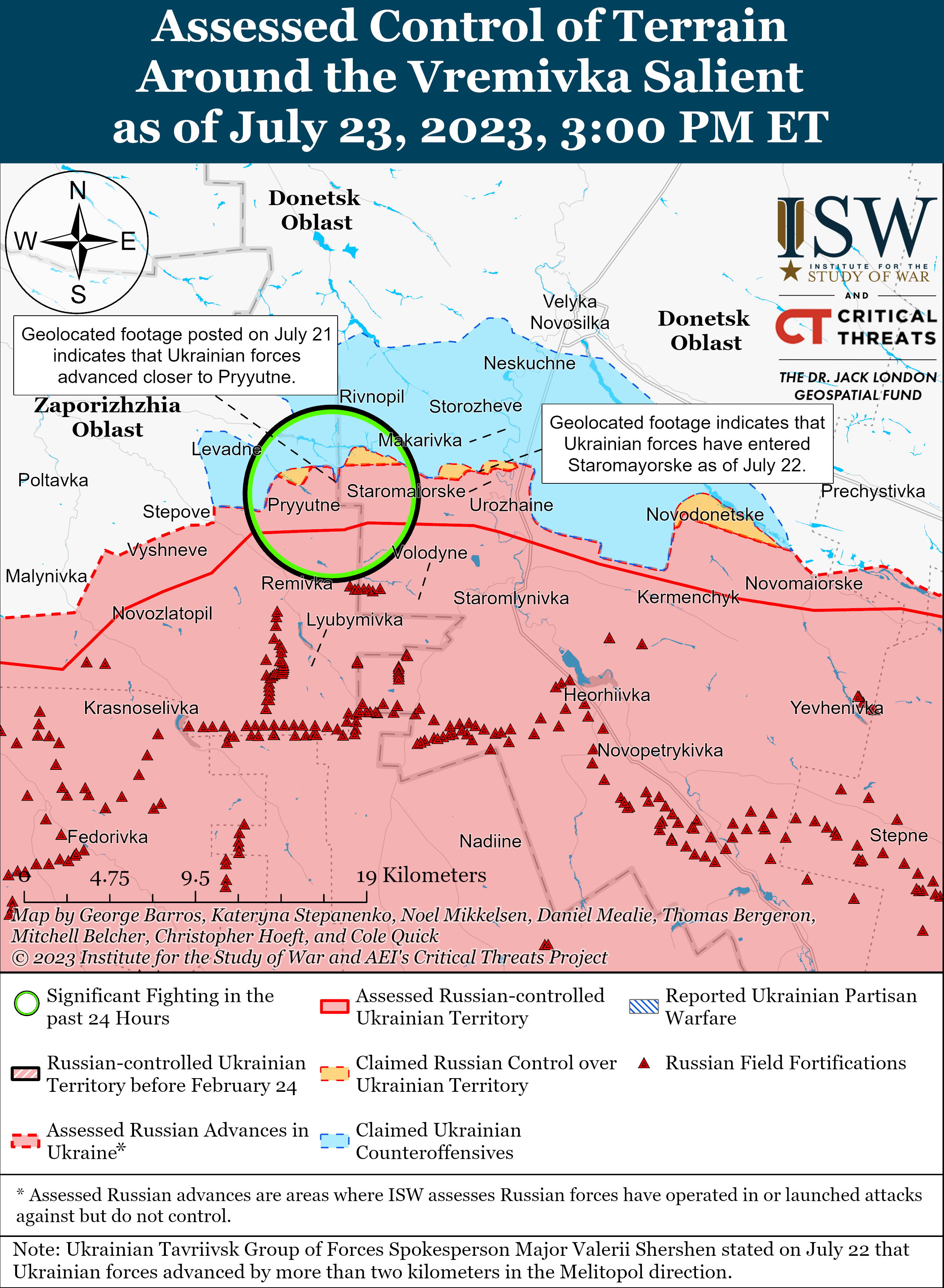 ВСУ продвигаются под Бахмутом и на юге, враг давит в районе Сватово: карты ISW