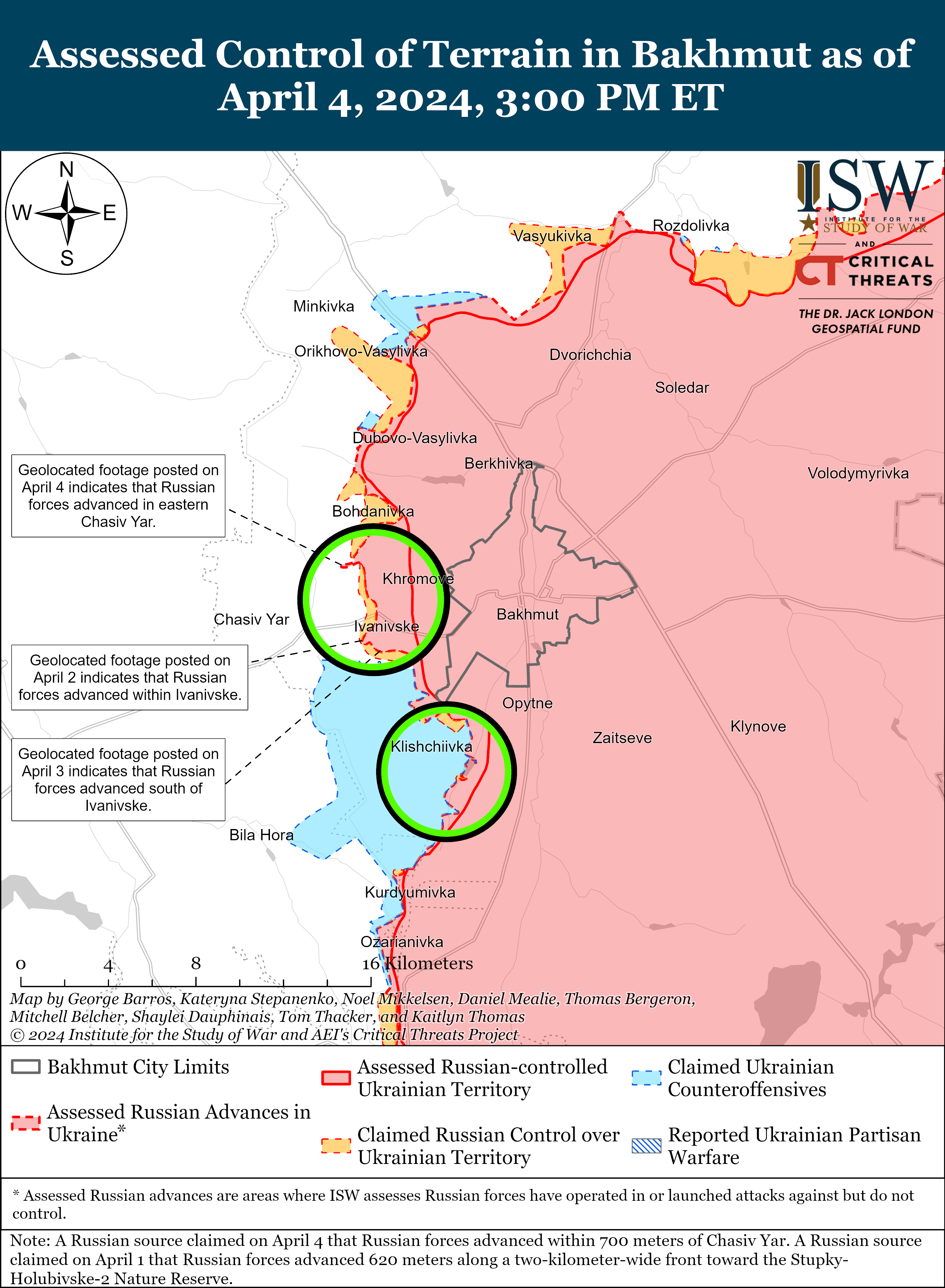 Російські війська нарощують темпи наступу на різних напрямках, — карти ISW