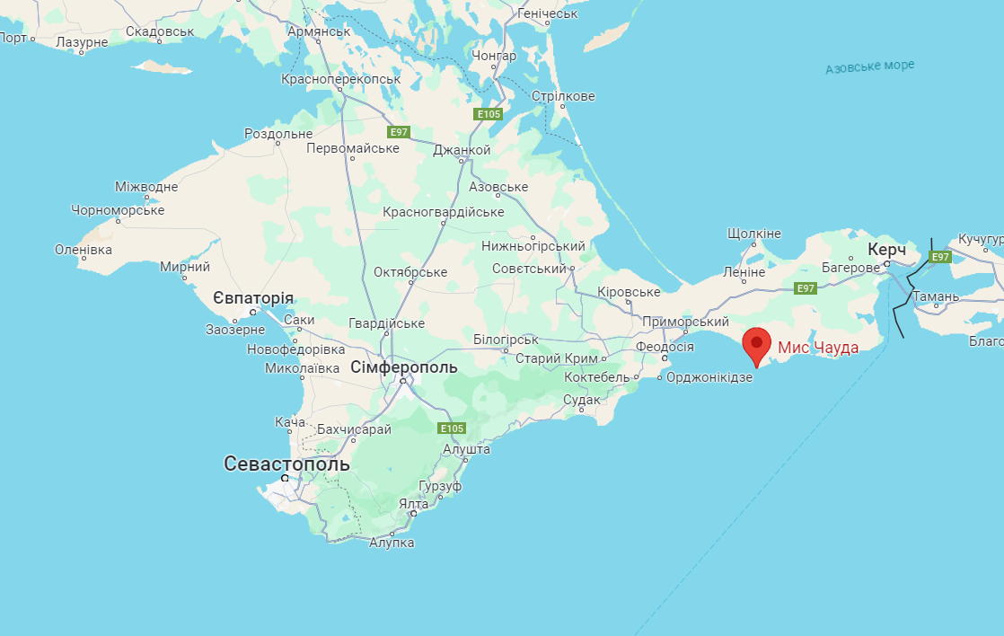 У Криму зафіксували пожежу на мисі Чауда: звідти окупанти запускають &quot;Шахеди&quot;