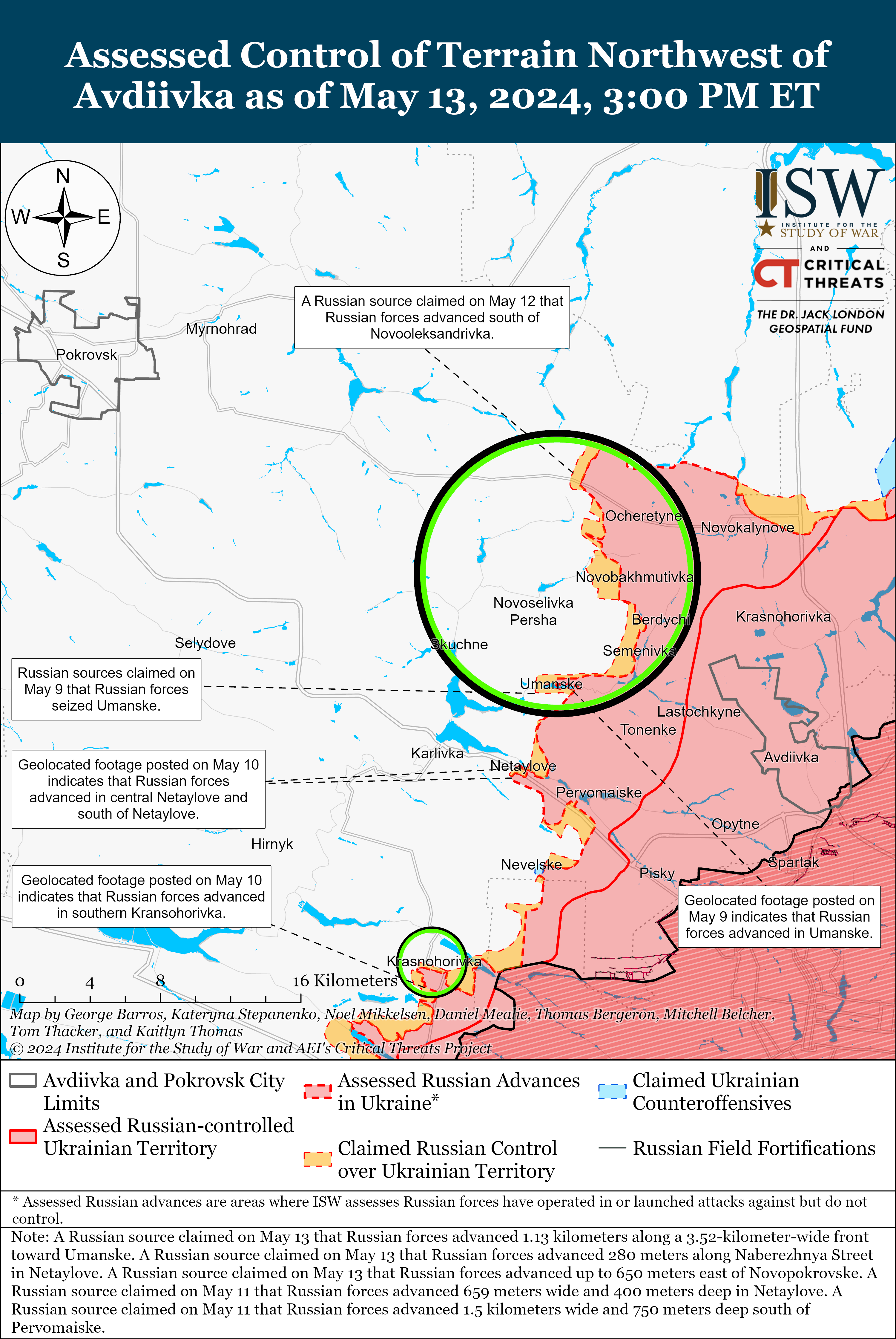 ВСУ восстановили позиции возле Часового Яра, враг давит в Харьковской области: карты ISW