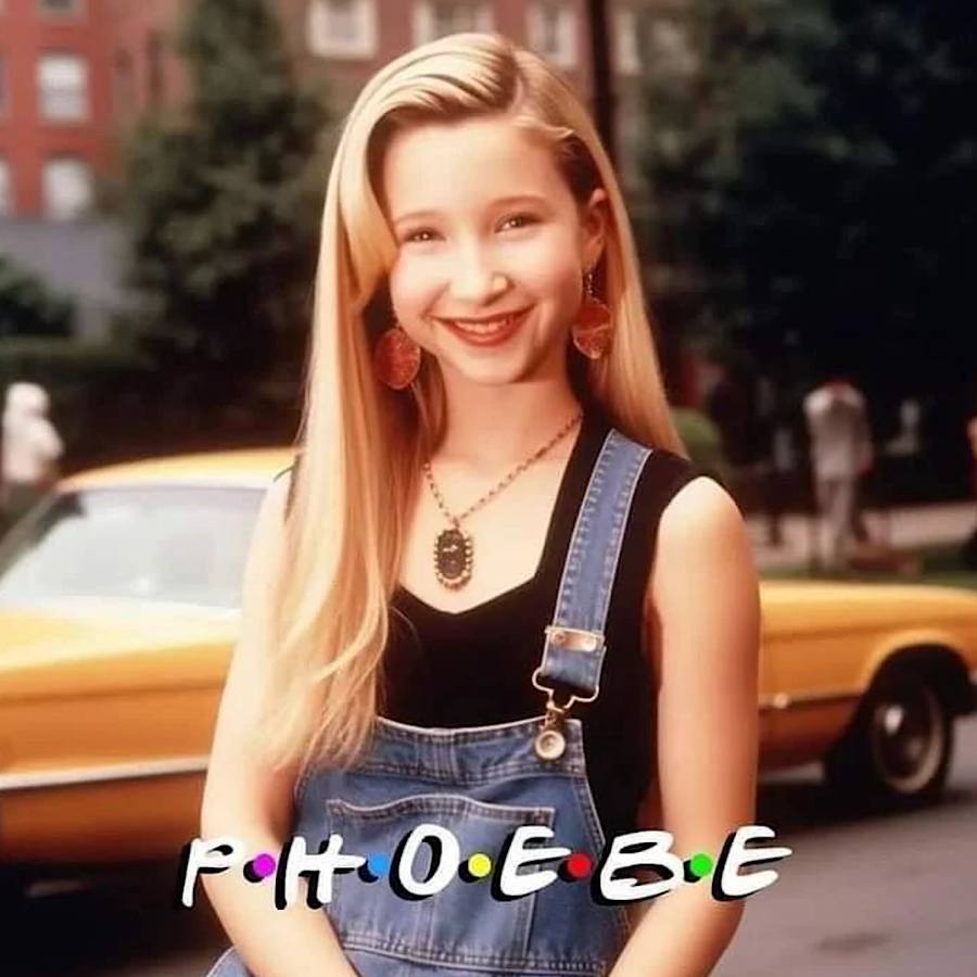 AI reveals how Friends characters would look if they were children