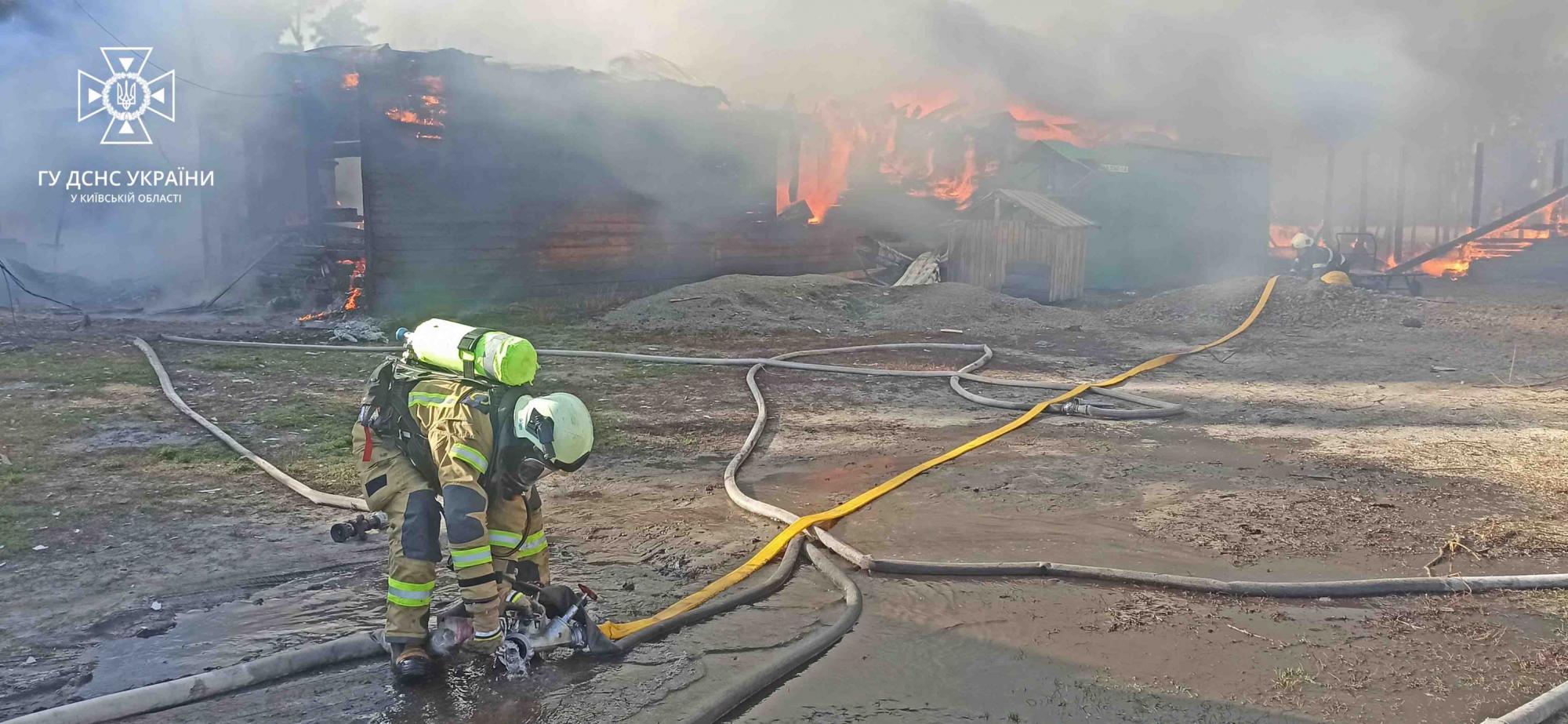 Под Ирпенем сгорело 450 квадратов, потому что владелец не разрешил спасателям набрать воды: сказал, что нельзя