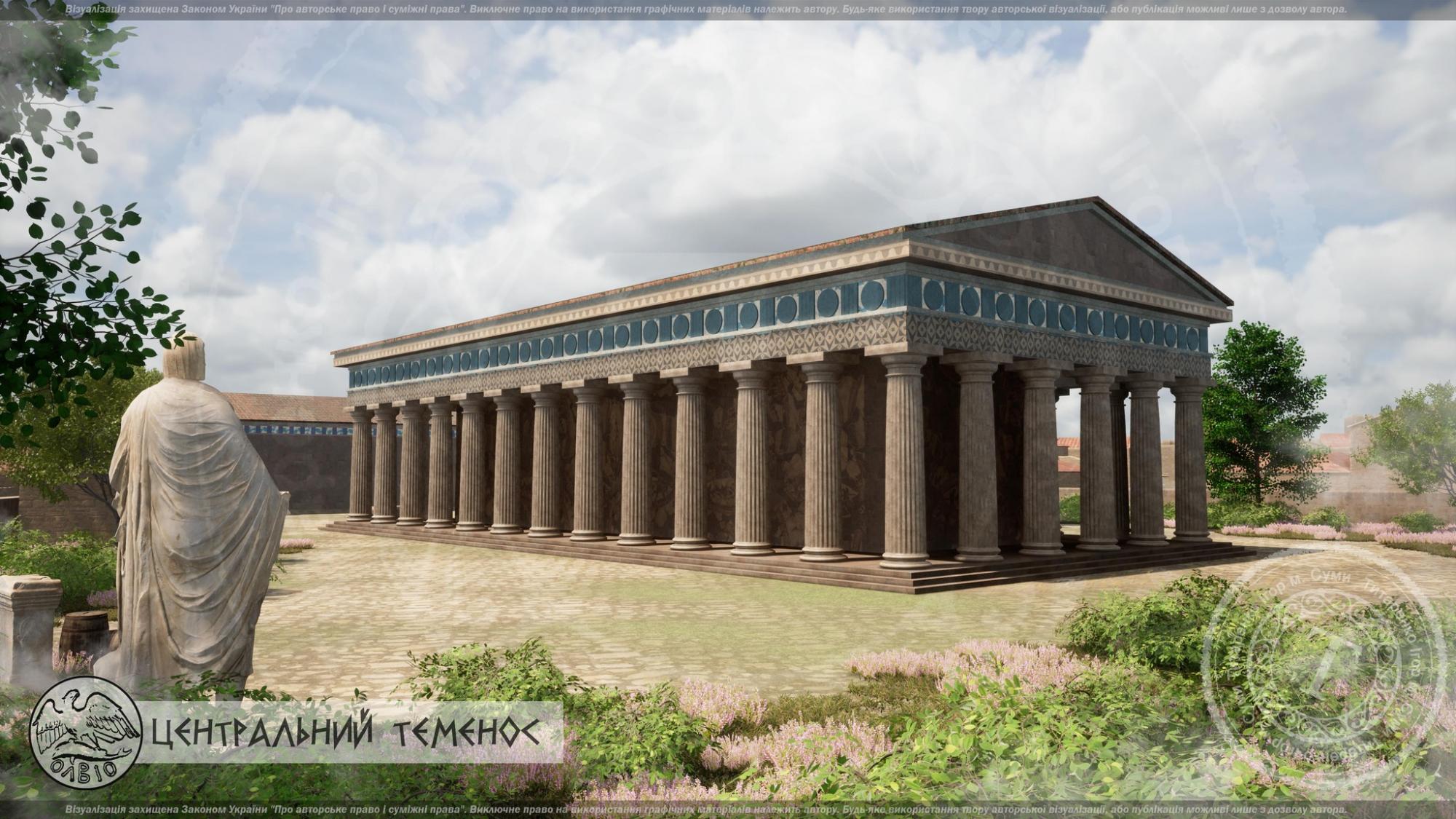 Величественные храмы и статуи богов: архитектор показал, как выглядела Ольвия