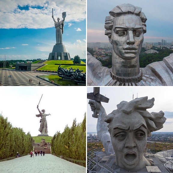 Сравните два монумента "Родина-мать" и вы поймете разницу между украинцами и россиянами