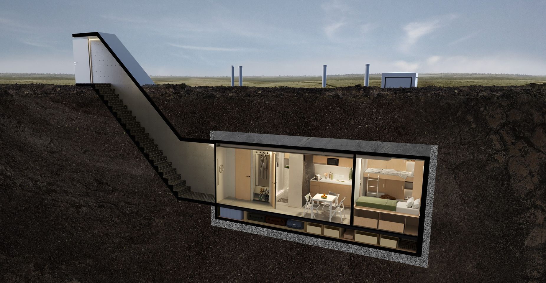 Украинские архитекторы разработали подземные дома-бункеры! Первые фото проекта