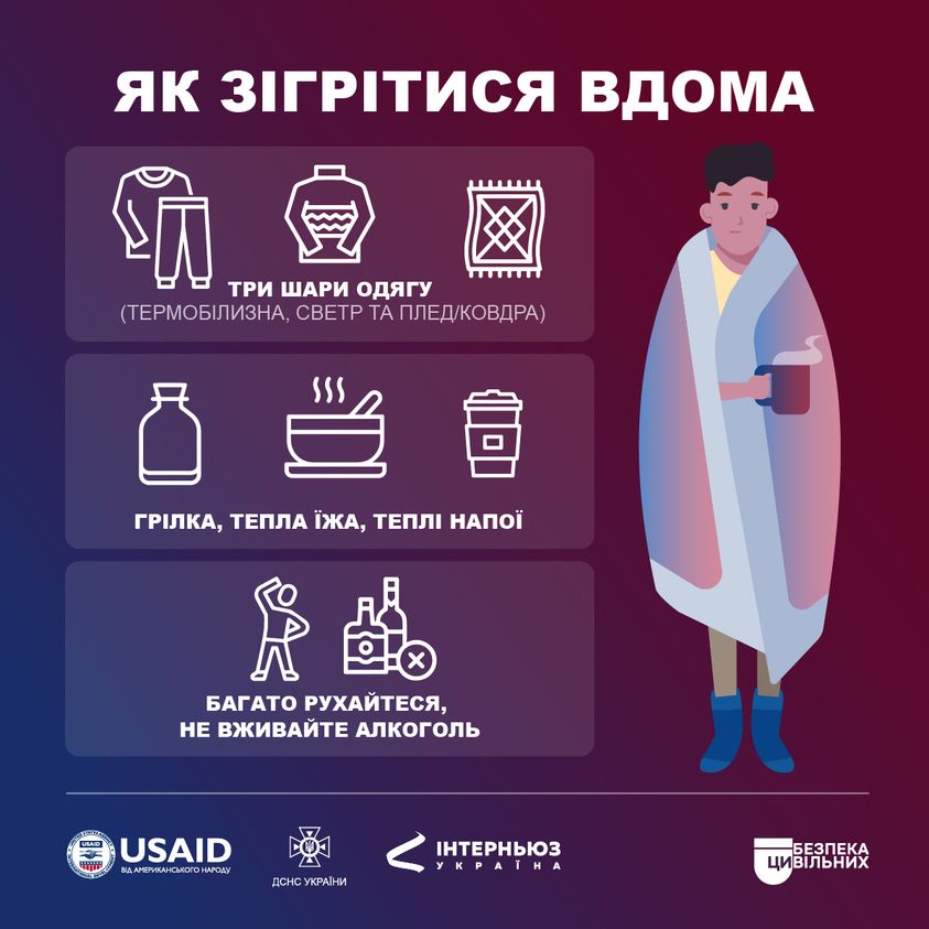 Как быстро согреться при отключении отопления или электричества