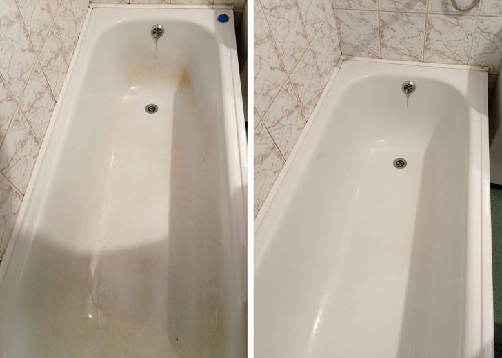 Эти копеечные средства помогут легко отмыть ванну от ржавчины и разводов