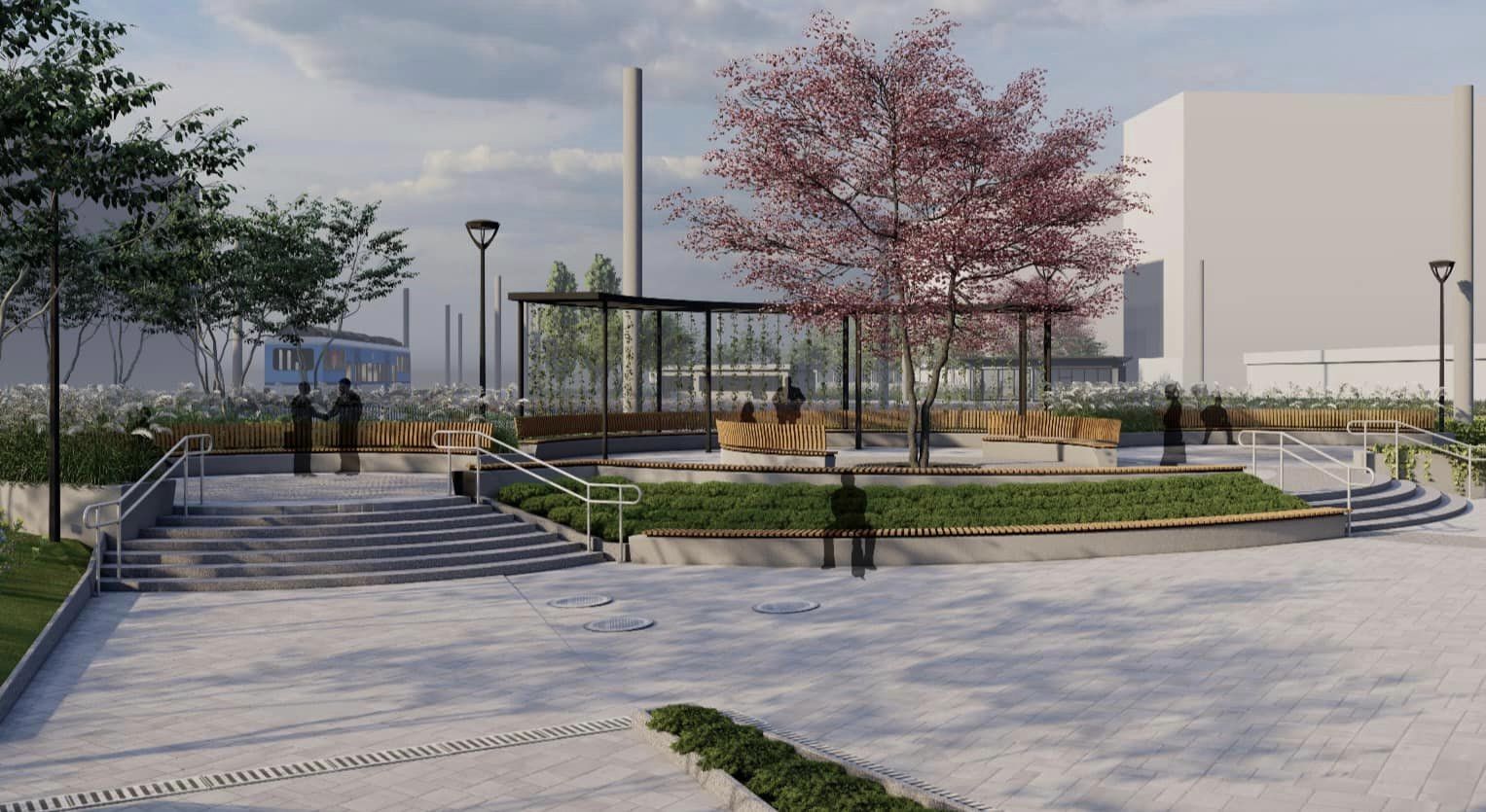 В Киеве показали концепцию нового сквера возле метро &quot;Героев Днепра&quot;: фото и особенности