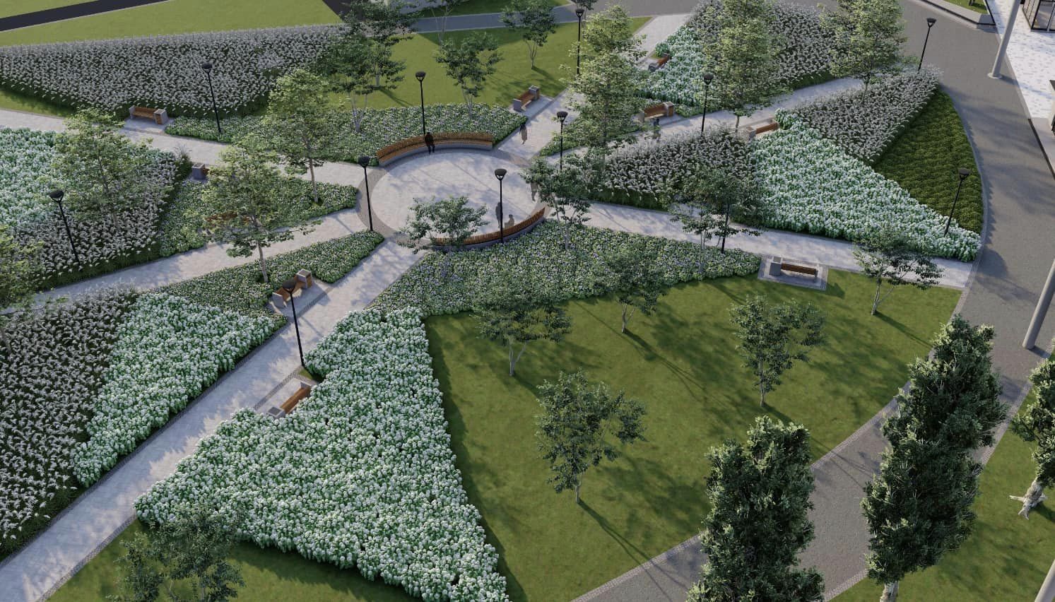 В Киеве показали концепцию нового сквера возле метро &quot;Героев Днепра&quot;: фото и особенности