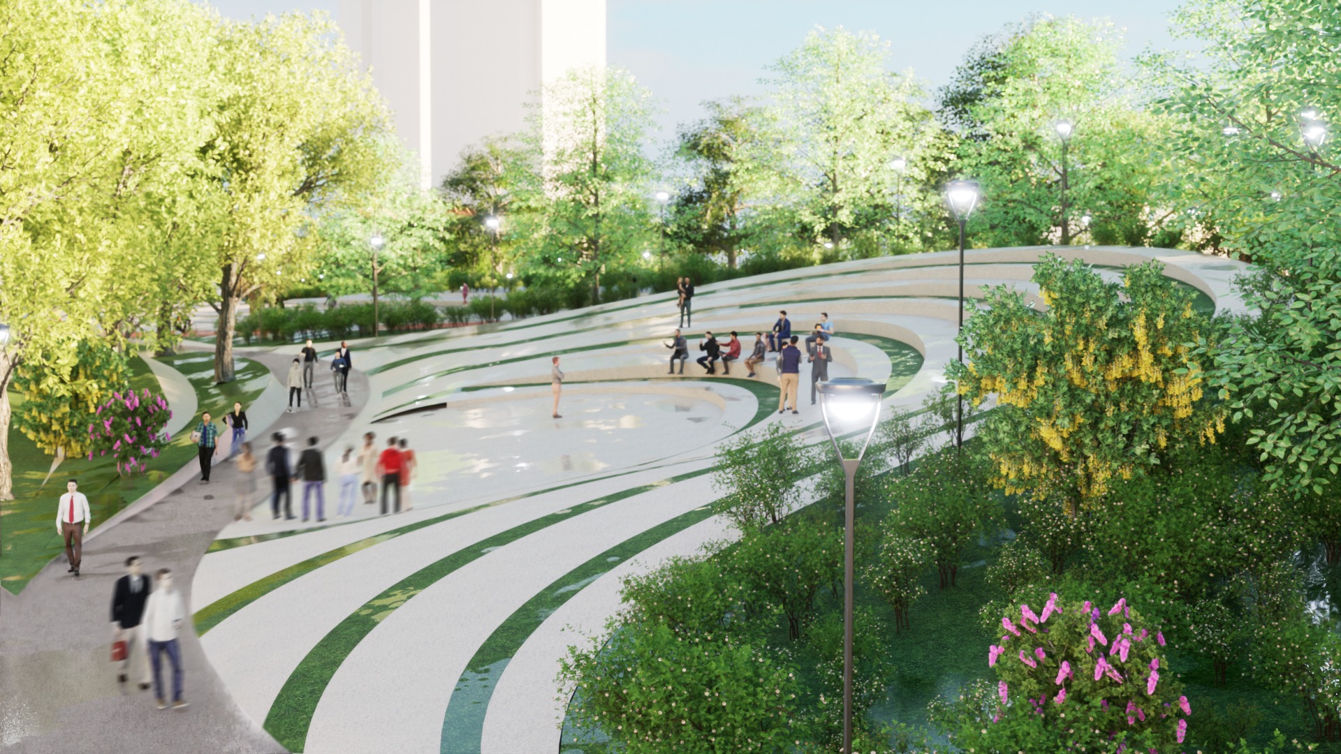 Амфітеатр й дитяча зона. Дивіться, як може змінитись один із київських парків (фото)