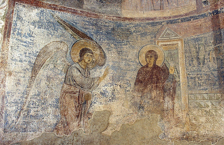 Показали найдавніше в Україні зображення Благовіщення. Цій фресці 1000 років (фото)