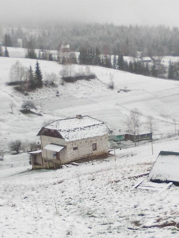 Украинское село засыпало снегом в разгар весны: фото аномального явления
