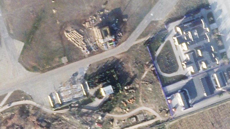Russia is building airplane shelters at Belbek airfield in Crimea: Ukrainian Navy reacts
