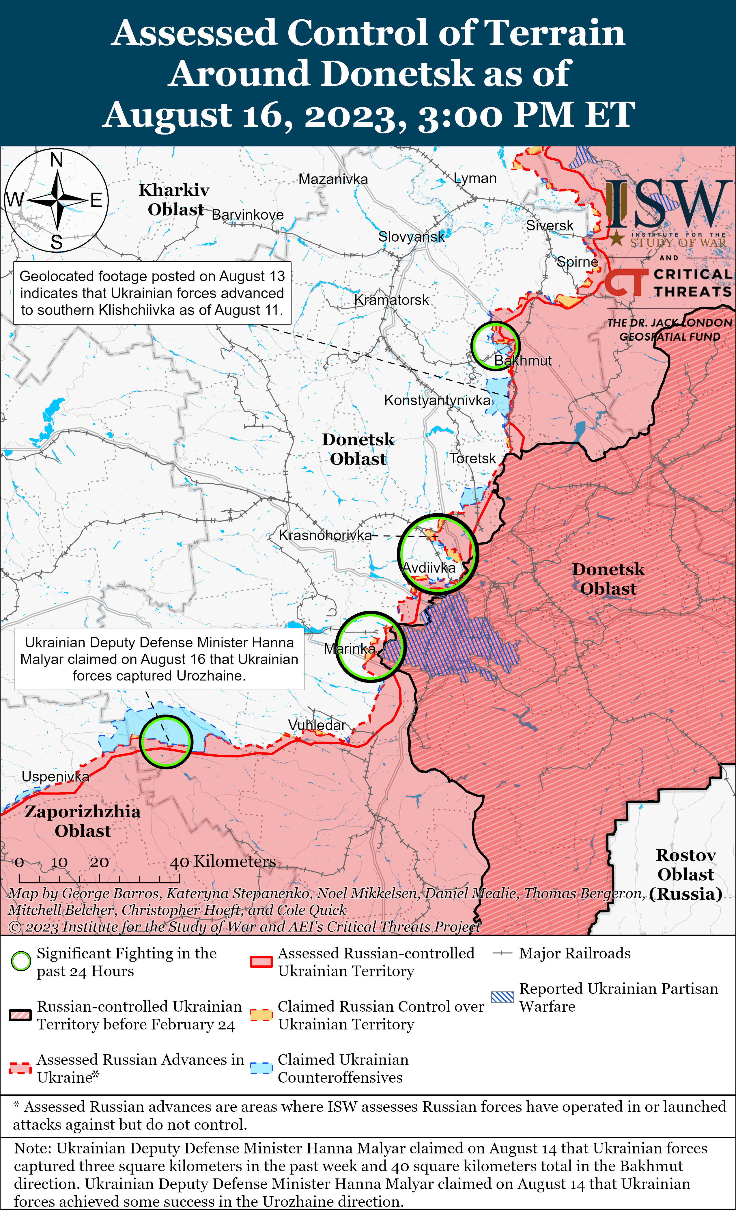 ВСУ ведут наступление на трех направлениях фронта и имеют успех у Роботино: карты боев ISW