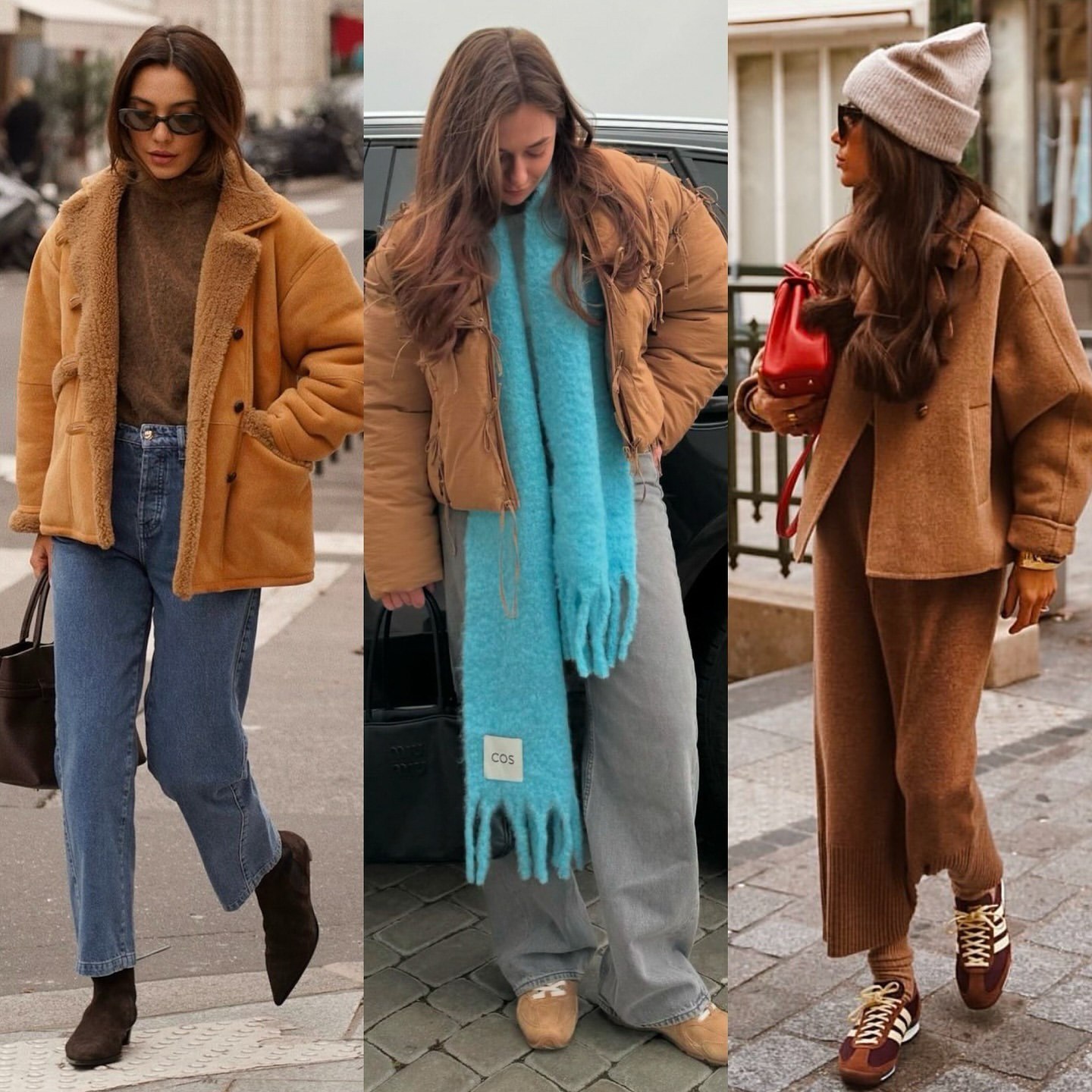 Модно і тепло: стилістка показала трендові образи з пальто та куртками на зиму 2025
