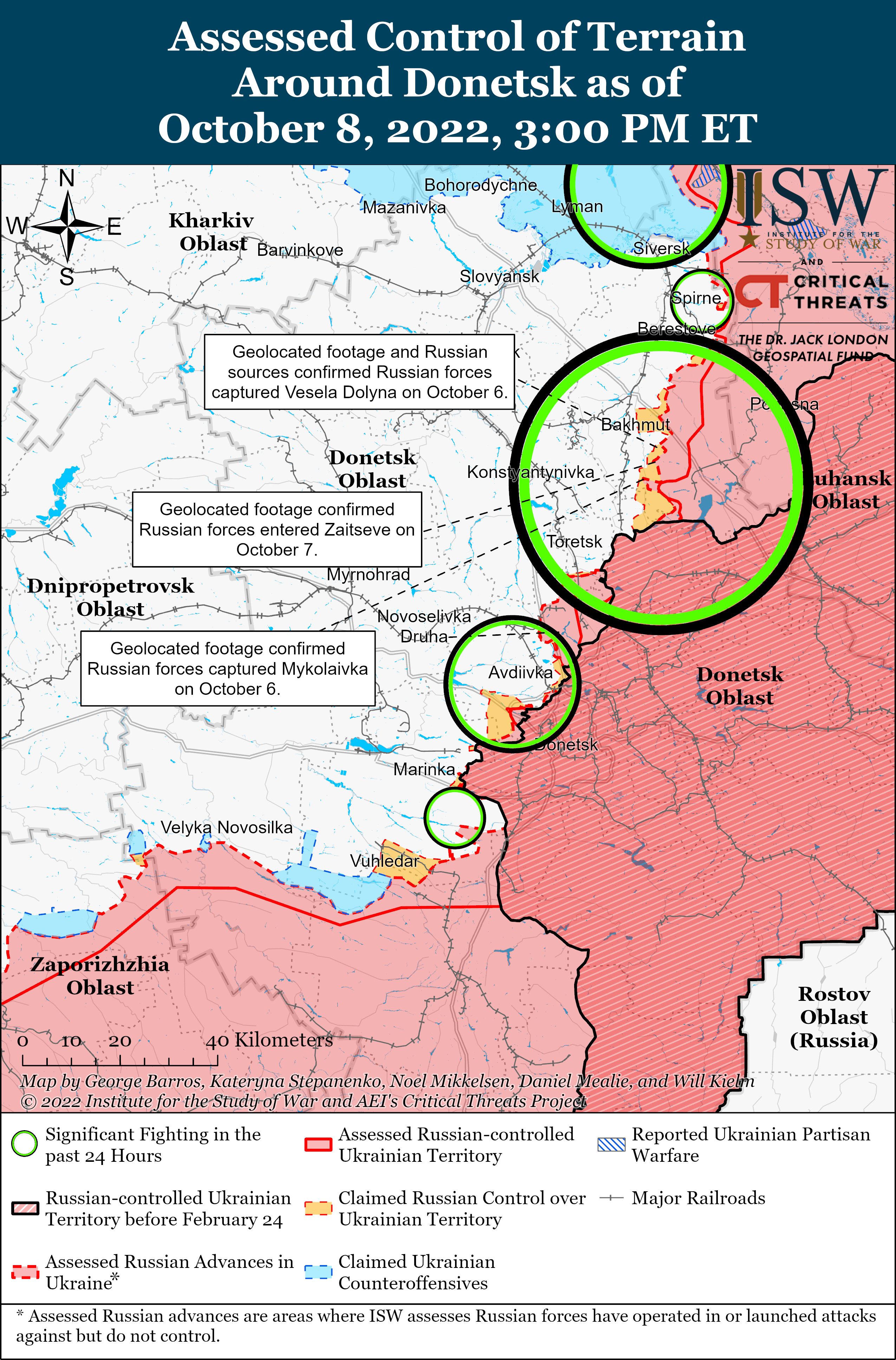 ЗСУ продовжують наступ біля Сватового, а окупанти атакують біля Бахмуту та Авдіївки (мапи)