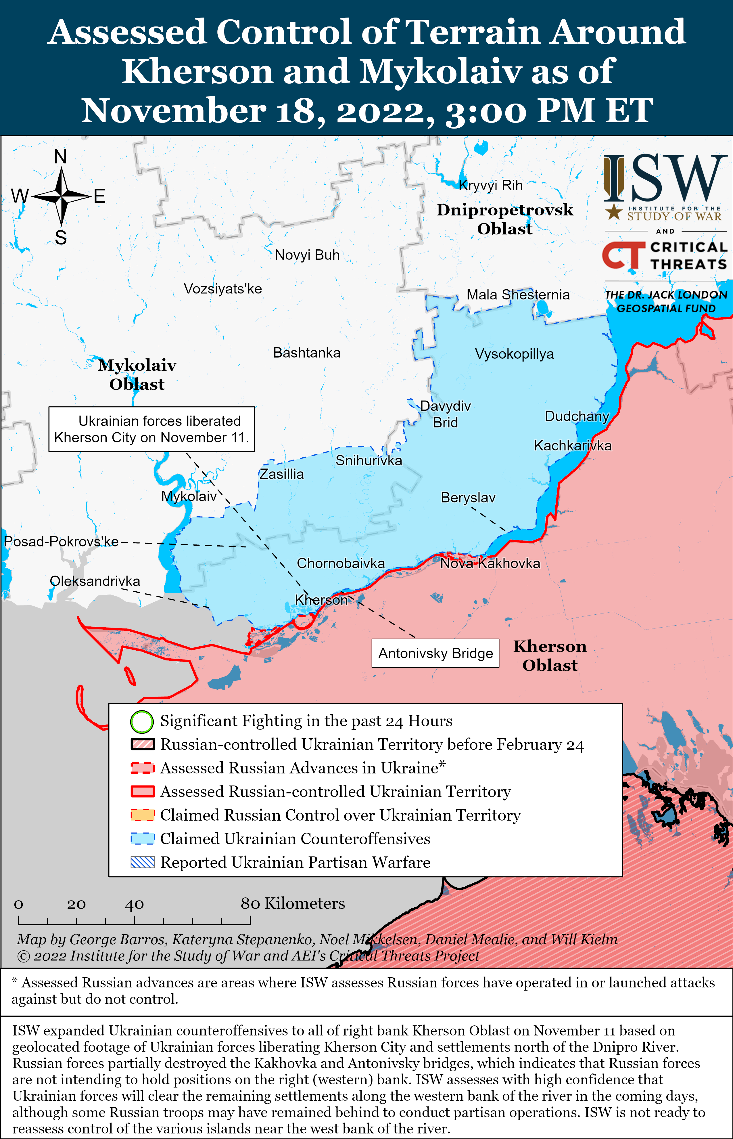 Россия строит оборонительные рубежи в Крыму, а ВСУ продолжают контрнаступление: карты боев