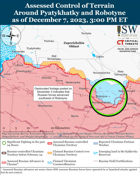 ВСУ наступают южнее Бахмута и на левом берегу Херсонской области: карты ISW