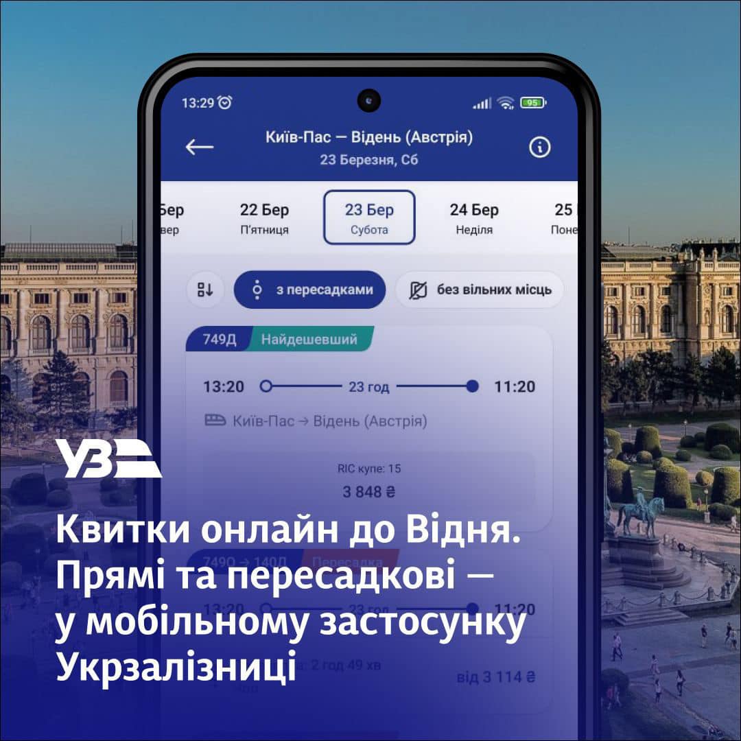 Билеты онлайн. Как доехать из Киева в Вену поездом и сколько это стоит