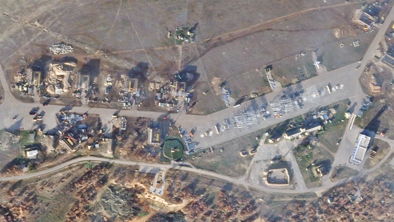 Russia is building airplane shelters at Belbek airfield in Crimea: Ukrainian Navy reacts