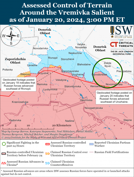 Войска РФ, вероятно, продвинулись восточнее Купянска: карты боев ISW