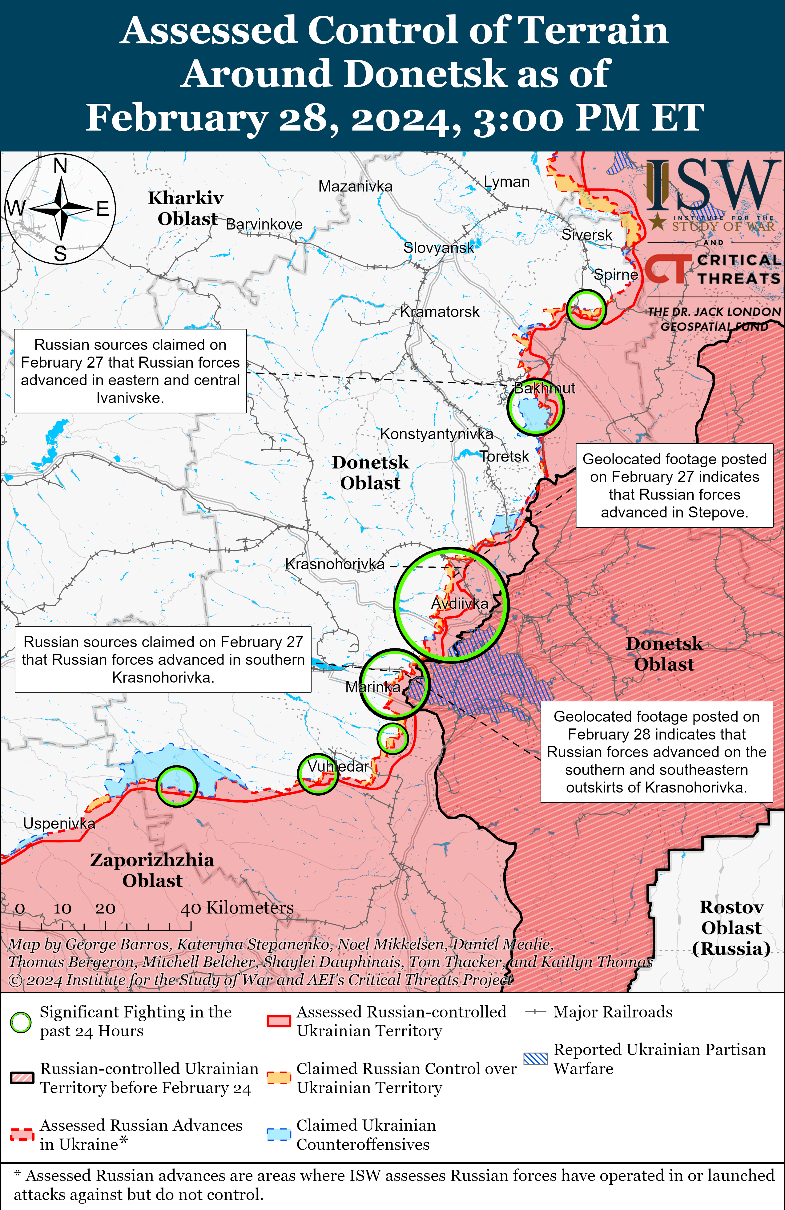 ВСУ ведут атаки южнее Крынок на левом берегу Днепра: карты ISW