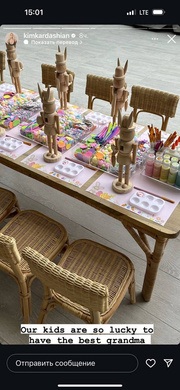Кім Кардашьян показала, як та з ким святкує Великдень (фото)