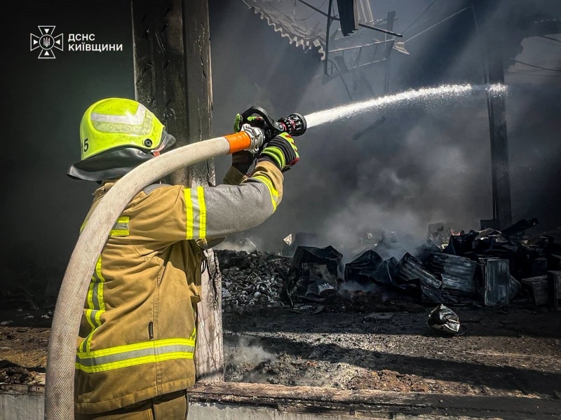 Russian strike on Kyiv region: State Emergency Service releases footage of aftermath