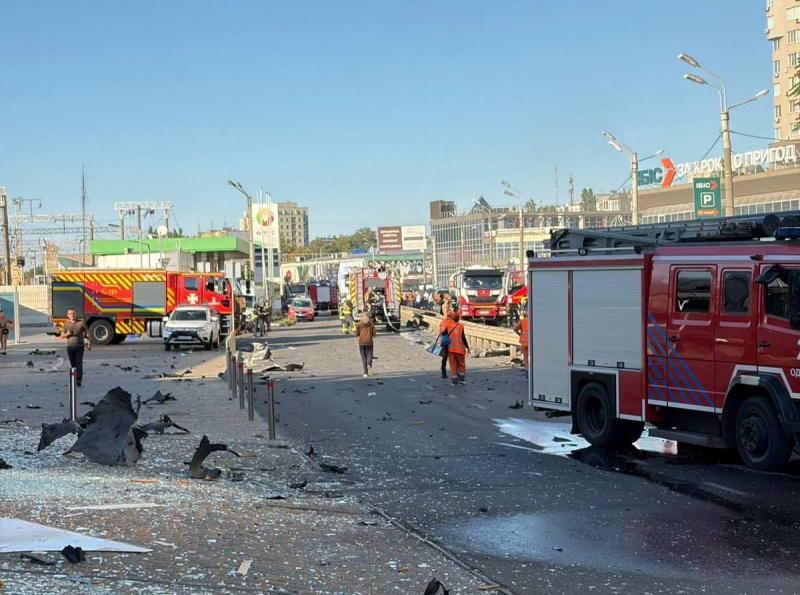 Double strike: Rescuers show aftermath of Russian attack on central Odesa