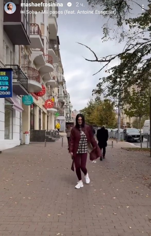 У наймоднішому кольорі сезону: Маша Єфросиніна продемонструвала стильний лук зі стьобаним пальтом