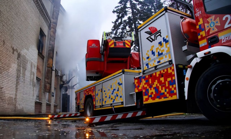 Russian drones strike Ukrainian city of Dnipro: Media building and homes damaged