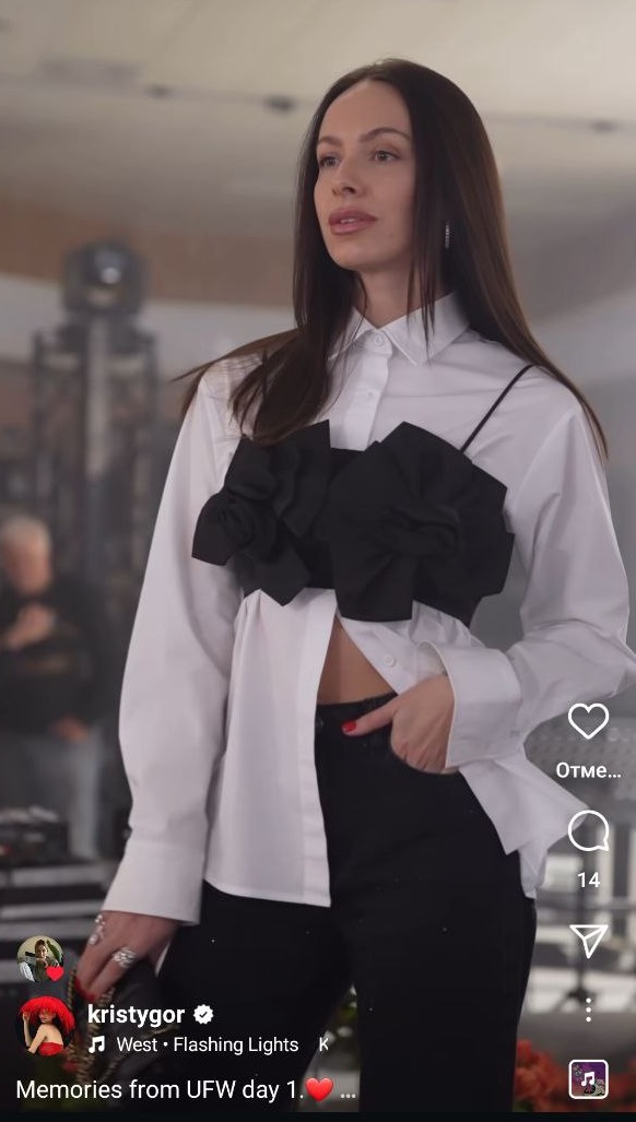 Як стилізувати звичайну білу сорочку: колишня Остапчука показала модні прийоми