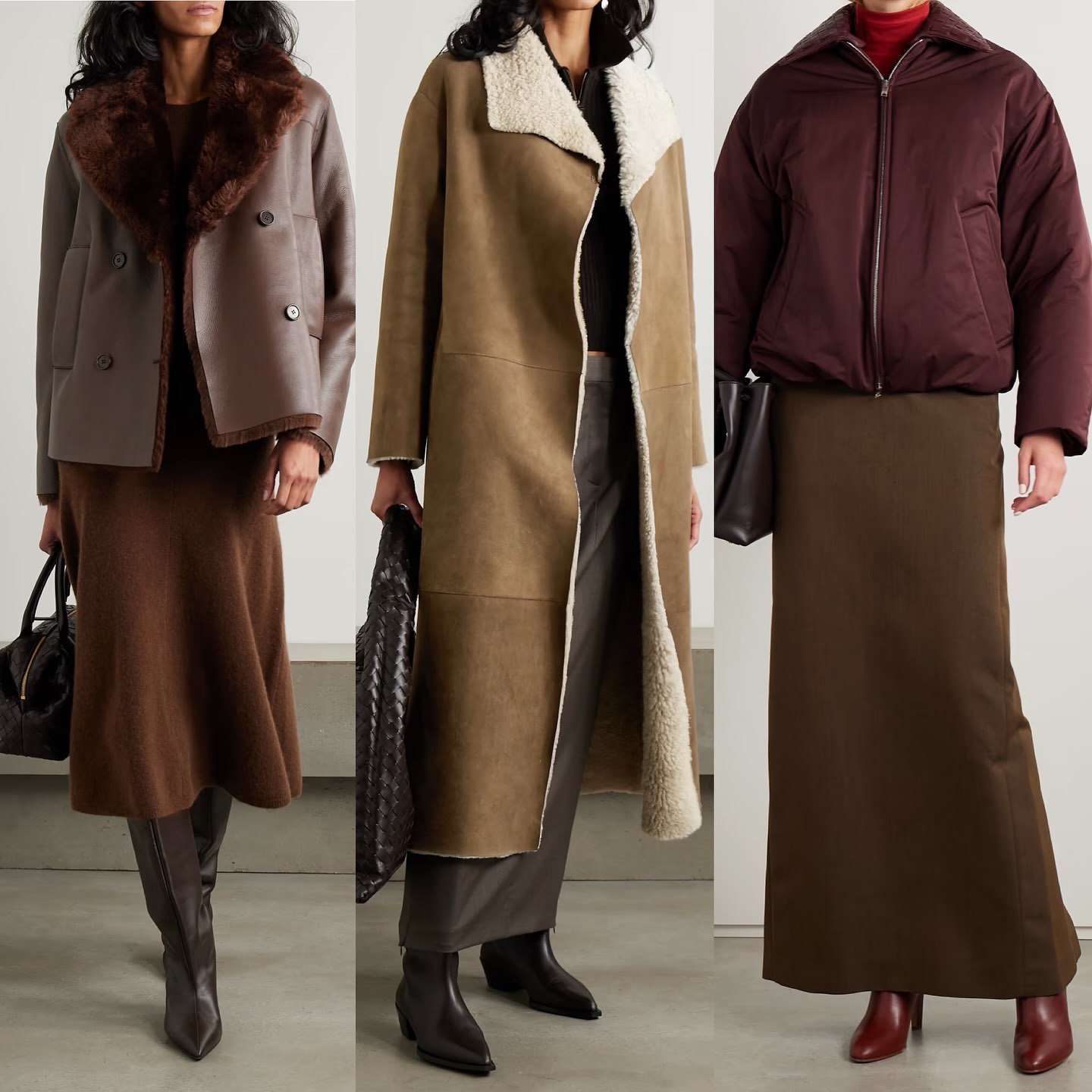 Модно і тепло: стилістка показала трендові образи з пальто та куртками на зиму 2025