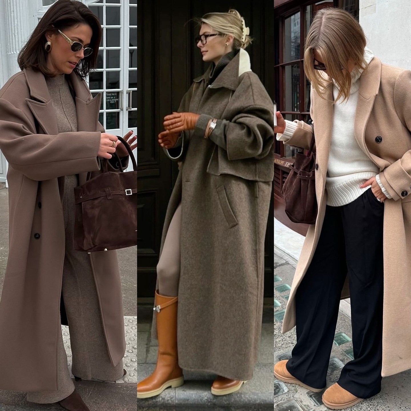 Модно і тепло: стилістка показала трендові образи з пальто та куртками на зиму 2025