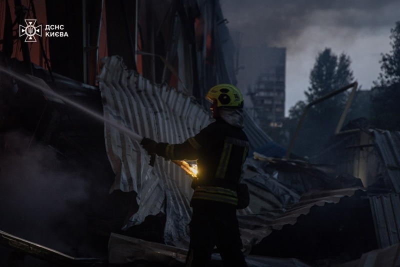 Russian overnight attack damages administrative buildings and trams across Kyiv