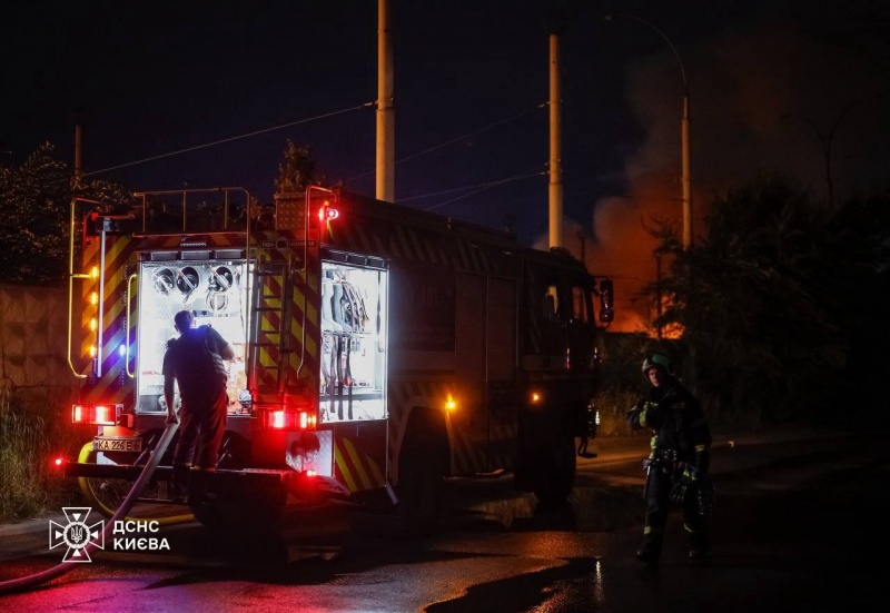Russian overnight attack damages administrative buildings and trams across Kyiv