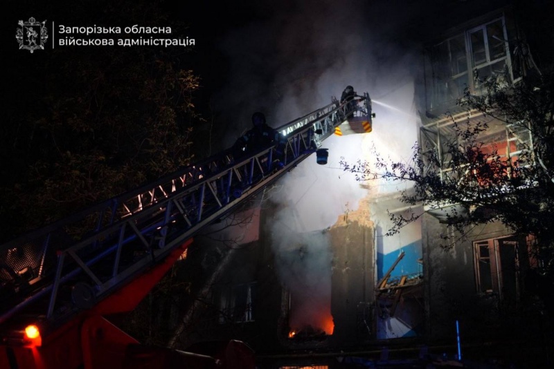 Russia hits Zaporizhzhia with drones, leaves people injured, buildings damaged
