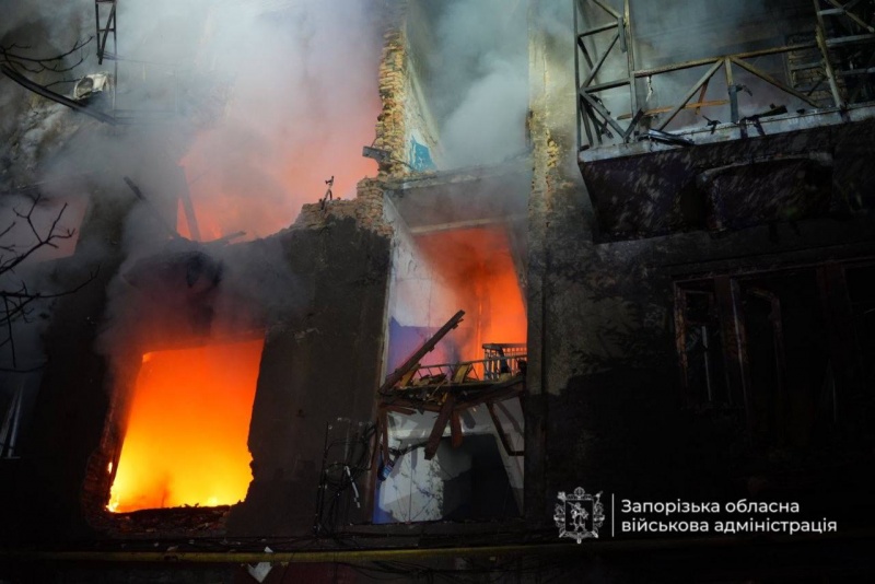 Russia hits Zaporizhzhia with drones, leaves people injured, buildings damaged